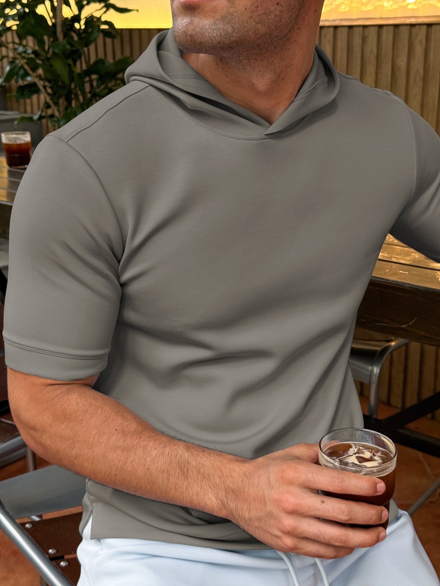 short-sleeved hoodie