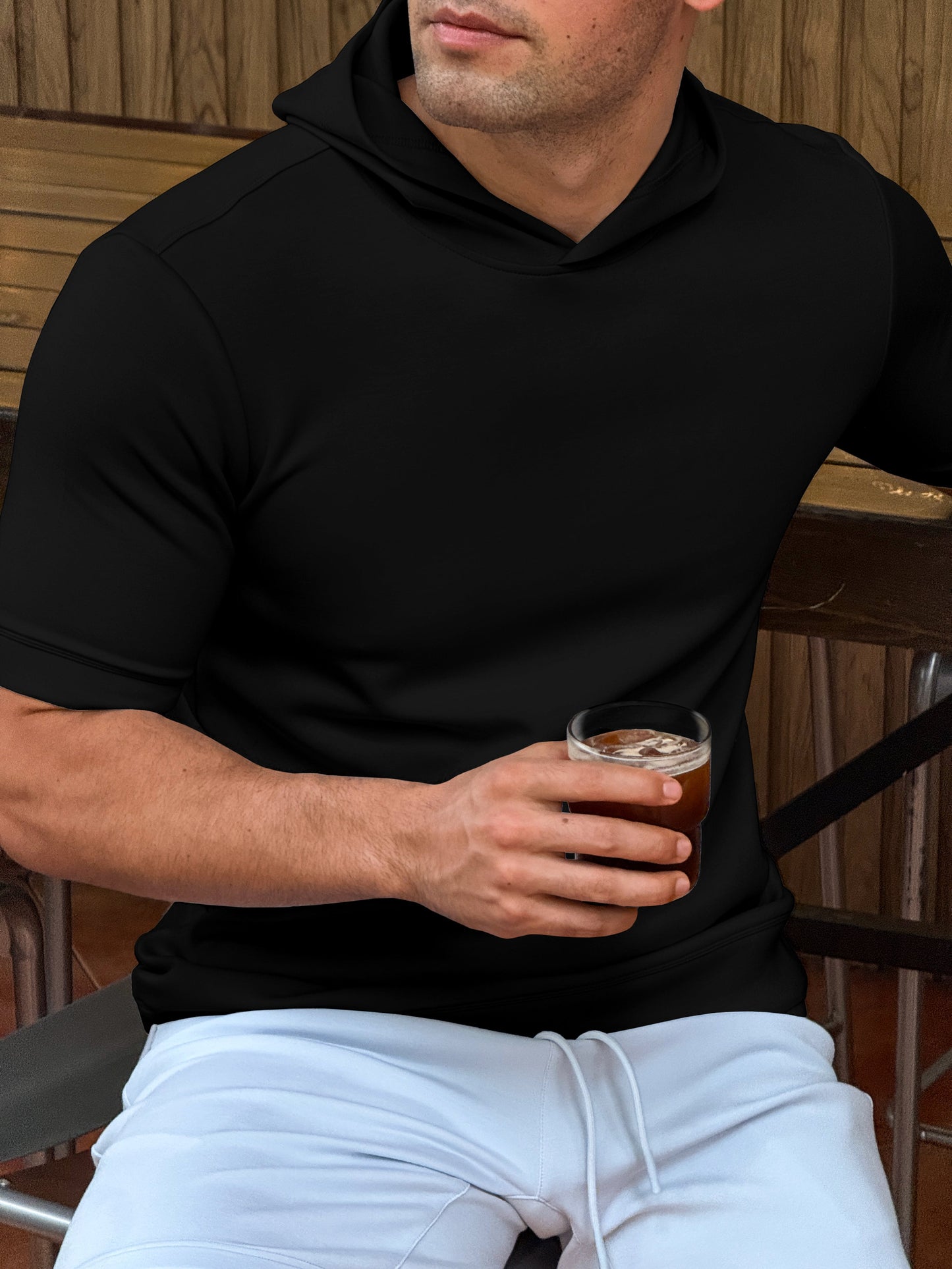 short-sleeved hoodie