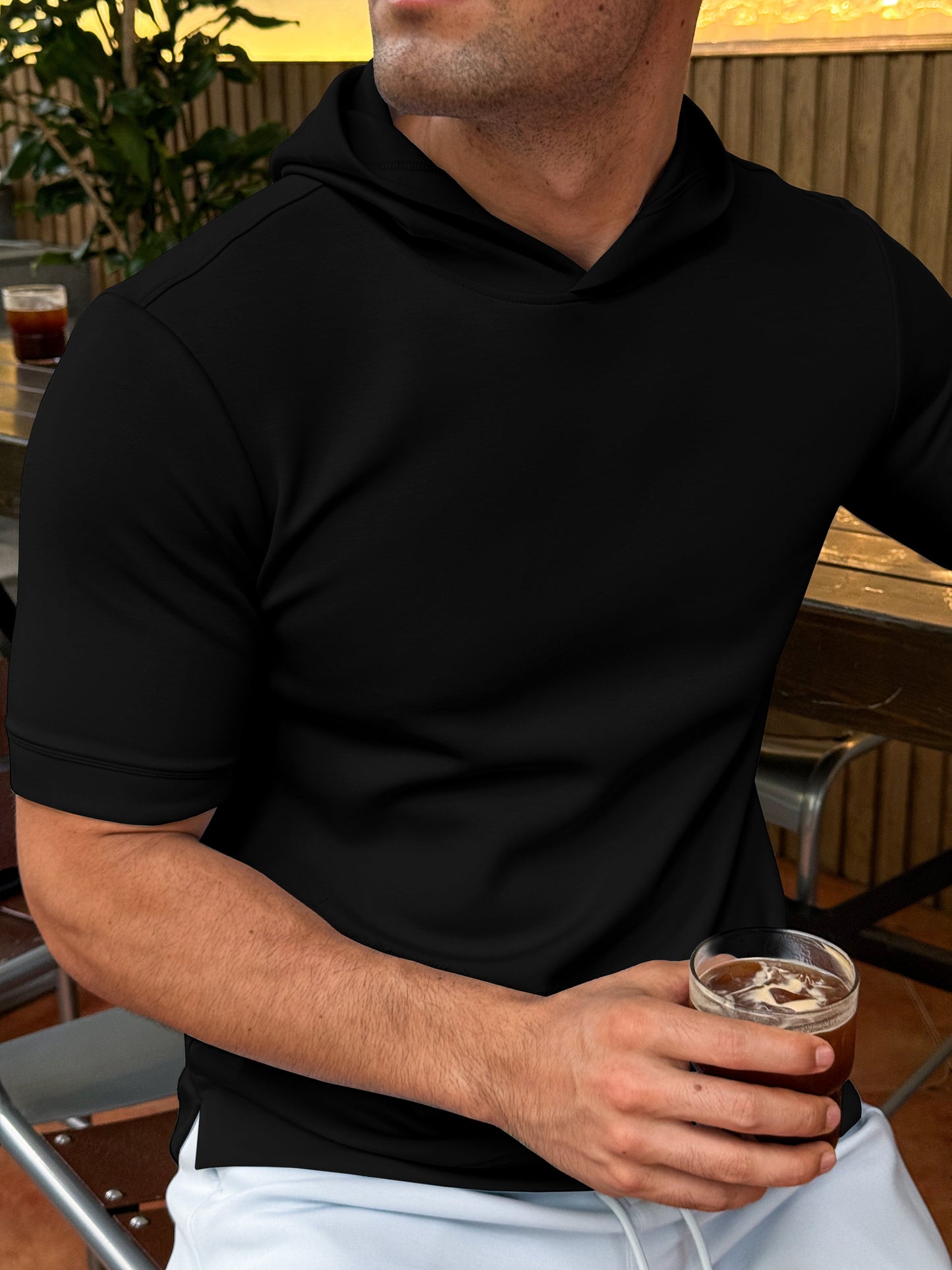 short-sleeved hoodie