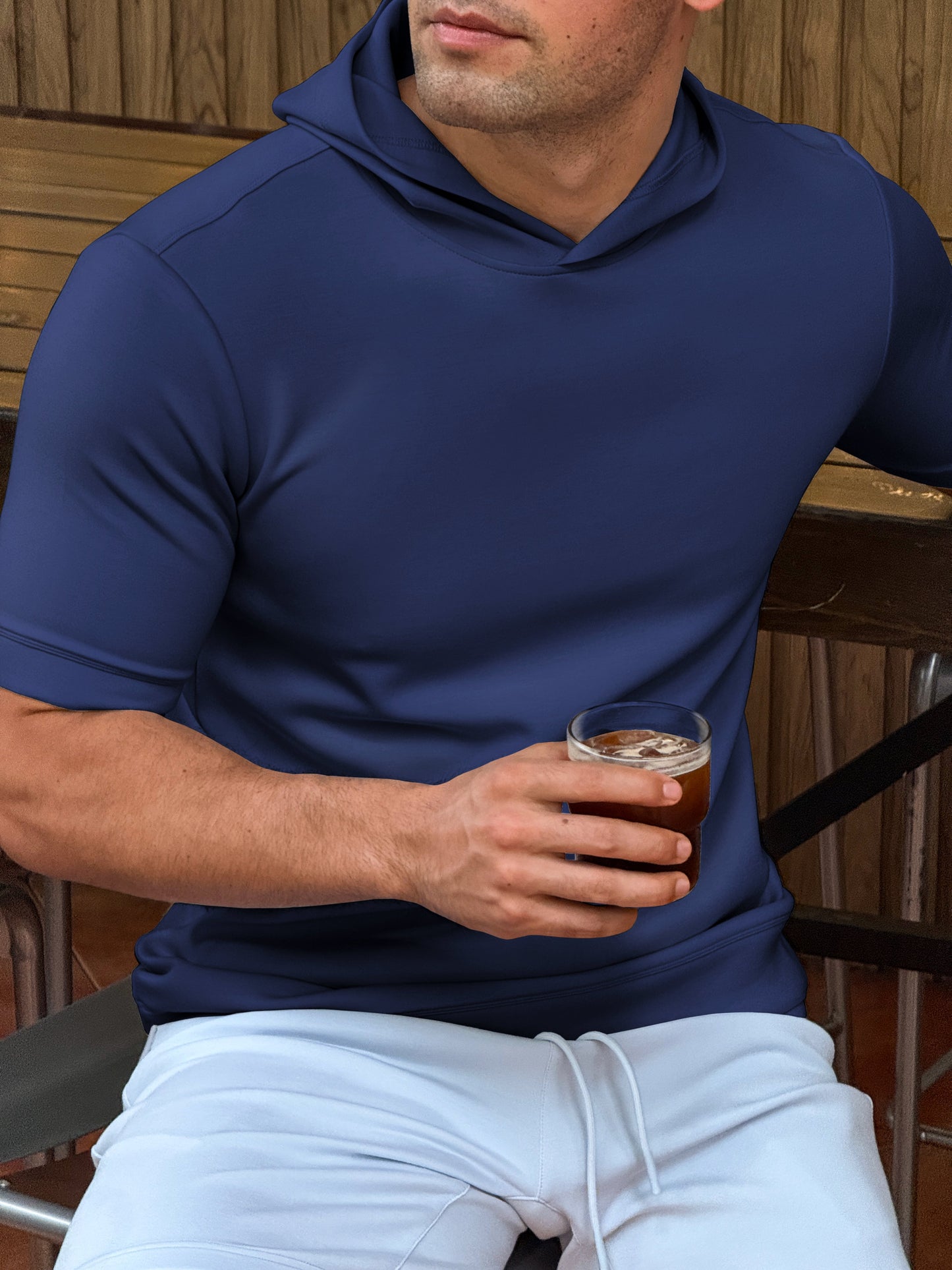 short-sleeved hoodie