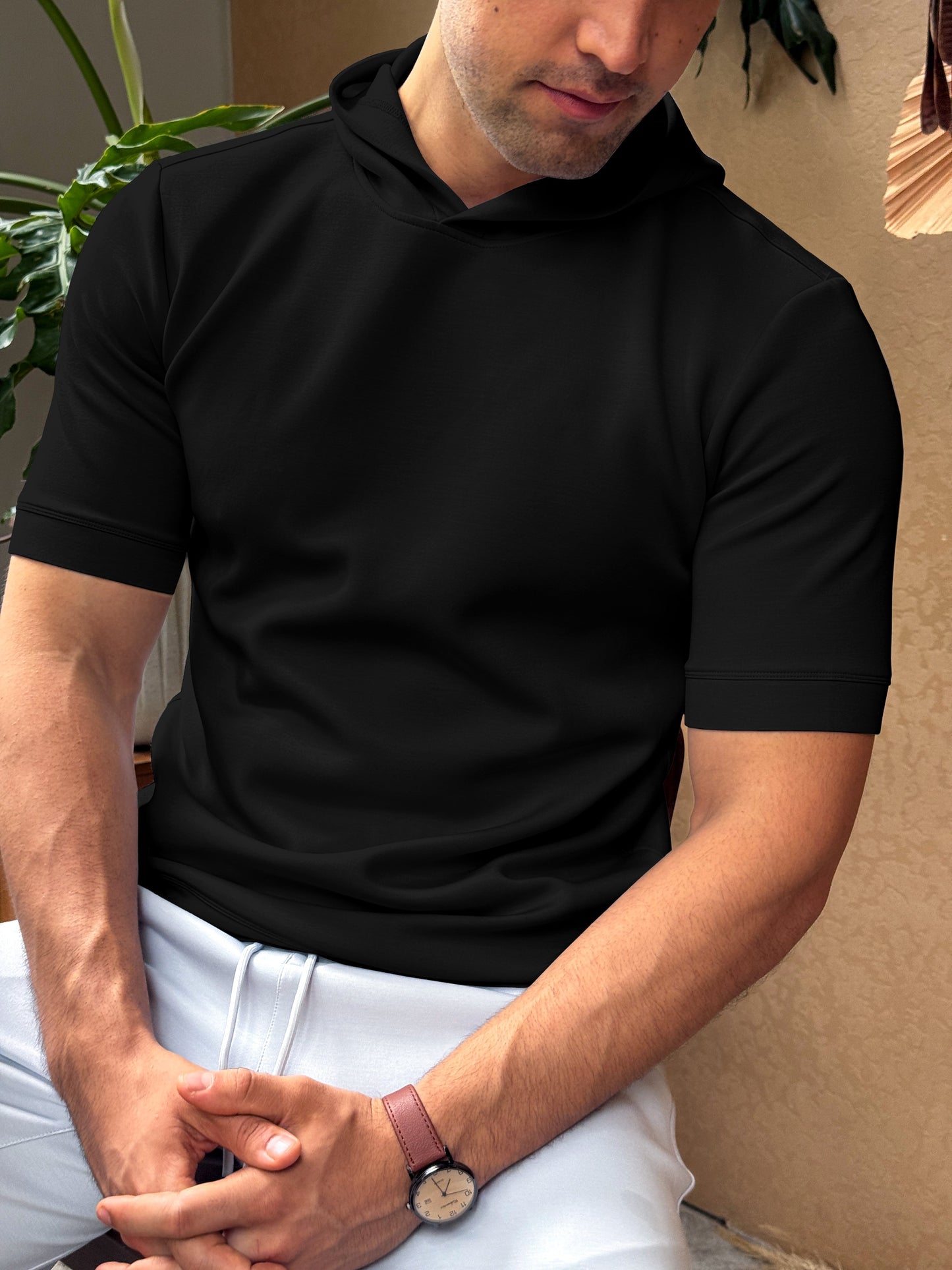 short-sleeved hoodie